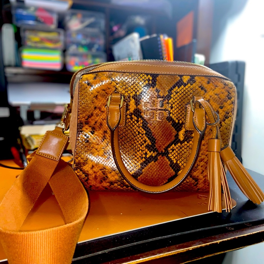 Snake print Tory Burch bag